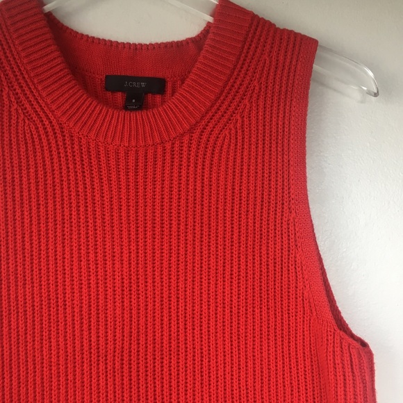 J. CREW Red Sleeveless Sweater Tunic Sz S - Picture 2 of 8